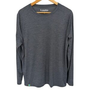 Chubbies Mens Medium Long Sleeve Performance Shirt Crew Neck Athletic Activewear